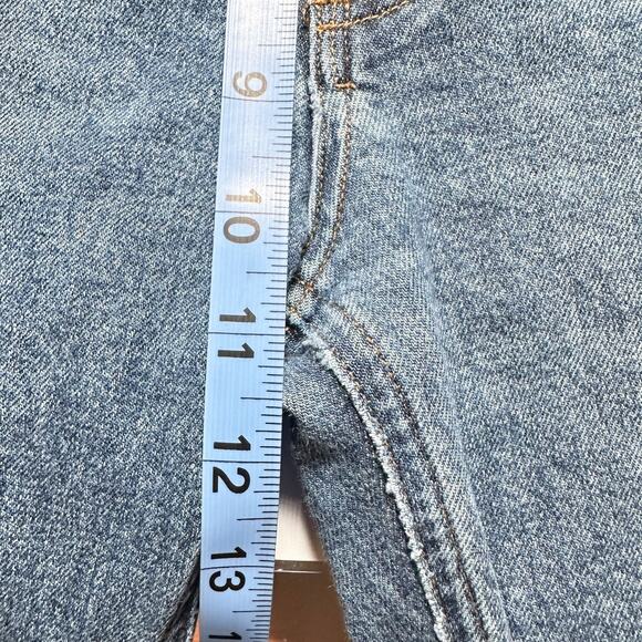 Agolde Willow Mid Rise Slim Straight Jean Cropped Rush Blue Wash Women 30 - Picture 7 of 8